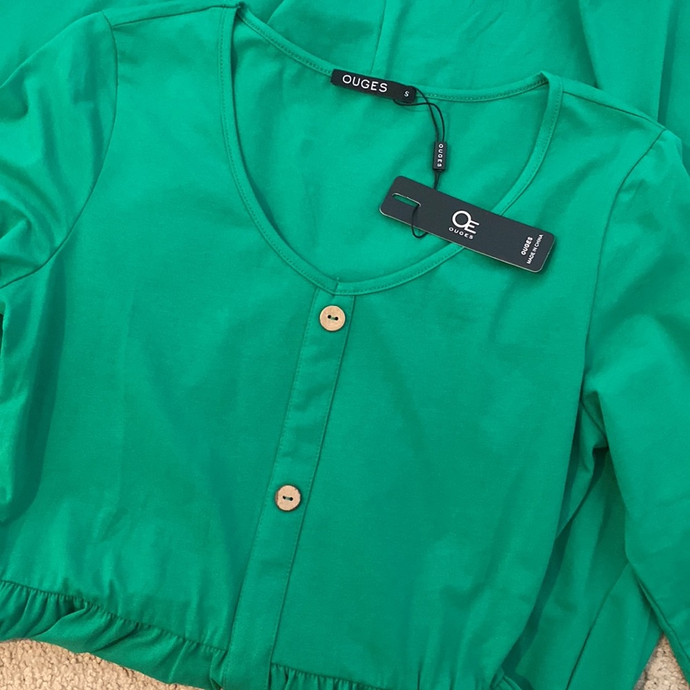 Emerald Green Midi Dress - Picture 6 of 6